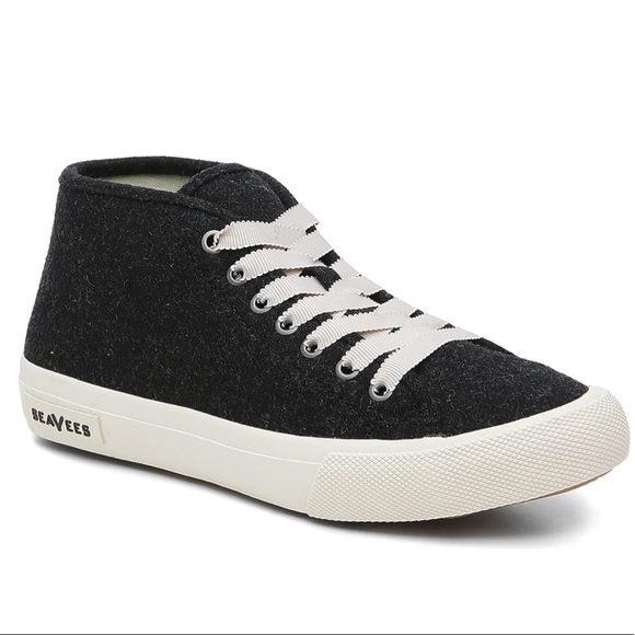 SEAVEES CALIFORNIA SPECIAL VARSITY MID-TOP Wool Flannel SNEAKER Size 7.5 - Picture 9 of 9